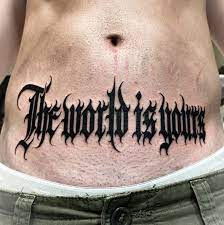 Most people associate sleeve tattoos with a lot of creative design ideas, but a sleeve tattoo can be also done by just adding simple quotes that have a lot of meaning to you. Tattoo Uploaded By Mattia The World Is Yours 1183085 Tattoodo