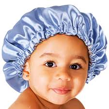Satin hair bonnets are a staple for protecting your hair at night—especially natural locks. Amazon Com Yanibest Baby Satin Bonnet Sleep Cap For Curly Hair Double Layer Reversible Adjustable Silky Satin Cap For Teens Toddler Child 0 3t Sky Blue Beauty