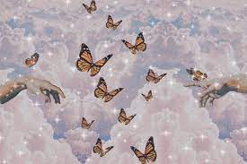 Pink butterfly pink wallpaper backgrounds butterfly wallpaper. Butterfly Clouds Wallpaper Ipad Wallpaper Aesthetic Iphone Wallpaper Butterfly Wallpaper