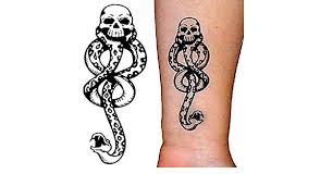 Amazon Com Hjlwst Lord Voldemort Mortifago De Harry Potter Tatuaje Para El Cuerpo Pintura No Toxica Y Tasteless Accesorio Para Cosplay Deportes Y Actividades Al Aire Libre