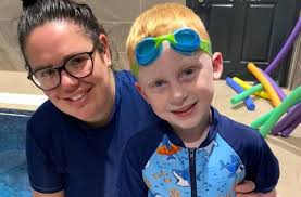 Five year old Joshua beats his phobias with swimming success at Puddle  Ducks Bristol