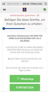 Wenn fotos direkt in whatsapp aufgenommen werden, bringt das einen gewaltigen nachteil mit sich. Whatsapp Aldi Verschenkt Gutschein Im Wert Von 125 Fake