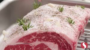 Prime rib roast, steak seasoning, garlic, salt, black pepper. Prime Rib Roast With Hickory Smoked Bacon Dijon Mustard Butter Main Dish Safeway Youtube