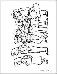 Teacher, he asked, what must i do to inherit eternal life? what is written in the law? he replied. Clip Art Kids Standing In Line Coloring Page I Abcteach Com Abcteach