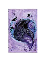 Raven Art Purple Raven Raven Print Gothic Gift Gothic - Etsy Norway