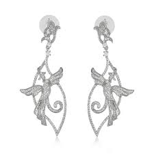 Silver Plated Angel Creepers Earrings For Women Buy Fashion Earrings Online Shaze 2342855