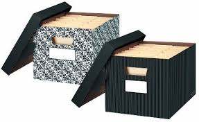 Bankers Box Store File Decorative File Storage 4 Pack 0029803 In 2020 Cardboard Storage Decorative Storage Boxes Decorative Storage