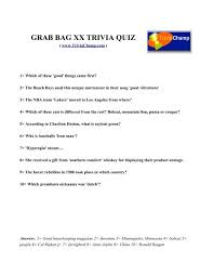 Instantly play online for free, no downloading needed! Grab Bag Xx Trivia Quiz Trivia Champ