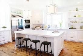 white kitchen island with backless