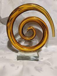 Vintage Murano Art Glass Swirl Sculpture 8tall 7 Etsy Swirl Sculpture Glass Art Sculpture