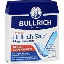 Der in original bullrich salz® enthaltene wirkstoff natriumhydrogencarbonat neutralisiert überschüssige magensäure und hilft schnell bei sodbrennen. Bullrich Salz Tabletten 180 Pcs Stomach Intestine Bile All Medicine Arzneiprivat