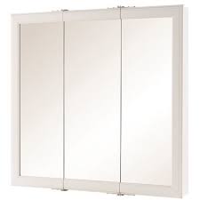 Home Decorators Collection Part 45393 Home Decorators Collection 30 In W X 29 In H Fog Free Framed Surface Mount Tri View Bathroom Medicine Cabinet In White Medicine Cabinets Home Depot Pro