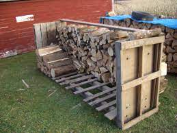 In this particular stack, the rows are 8 feet long and 4 feet tall. Pallet Firewood Rack Pallet Diy Wood Pallets Pallet Projects