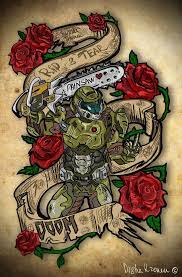 Doomguy Tattoo by DishaKronen on DeviantArt | Gaming tattoo, Geek tattoo,  Cool chest tattoos