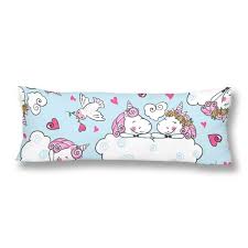 【 best gift】 many people will love this plush toy, which can be used for playing, and as a cute pillow for reading, watching tv, studying and taking a nap.it is really comfortable to hold and supprot your lumbar. Gckg Cute Unicorn Falling In Love Heart Cartoon Style Pillow Covers Pillowcase 20x60 Inches Body Pillow Case Protector Walmart Canada
