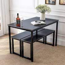 Homury 3 piece dining table set with cushioned chairs, modern counter height dinette set, small kitchen table set with 1 table and 2 chairs for dining room, kitchen, small spaces, espresso and brown. Small Kitchenette Sets Wayfair