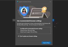 However, you can change the search engine in microsoft edge to google, duckduckgo or any other search engine of your choice. Microsoft Edge Nagging Users With Recommended Browser Settings Alert
