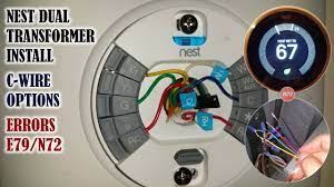 One installs in a typical wired fashion, and mounts permanently to the wall, and the other has a beneath the mounting plate is the wiring box. Nest Thermostat Install On A Dual Transformer System How To Obtain A C Wire Youtube