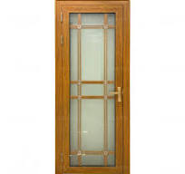 Best Residential Wooden Grain Single Aluminum Glass Swing ...