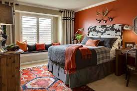 As the most intimate room in your home, your bedroom should reflect your personality. Orange And Black Interiors Living Rooms Bedrooms And Kitchens