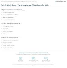 Nat geo kids explains how it affects our planet & how we can prevent it. Quiz Worksheet The Greenhouse Effect Facts For Kids Study Com