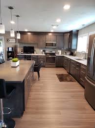 75 beautiful gray vinyl floor kitchen