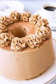 Coffee Chiffon Cake With The Perfect Coffee Buttercream Frosting Chiffon Cake Baking Sweet Special Desserts