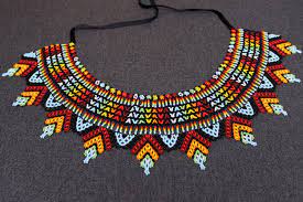 Beaded Necklace Huichol Necklace Beaded Bib Necklace Seed Etsy Beaded Bib Necklace Seed Bead Necklace Beaded Jewelry Diy
