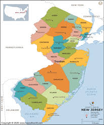New Jersey County Map New Jersey Counties List