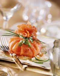 Aumonieres De Saumon Sur Carpaccio De Saint Jacques Cuisine Aumoniere Saumon Saumon Fume Aumoniere De Saumon Fume