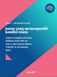 Sebutkan Unsur Unsur Yang Memengaruhi Kondisi Cuaca Brainly Co Id