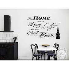 Check out our wall sticker dining selection for the very best in unique or custom, handmade pieces from our shops. This Home Runs On Beer Kitchen Wall Sticker Funny Kitchen Dining Room Wall Quote