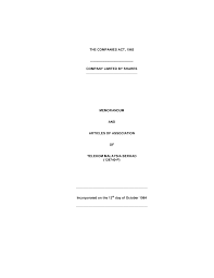 Memorandum and articles of association malaysia. Https Tm Listedcompany Com Misc Memorandum And Articles Of Associations Pdf