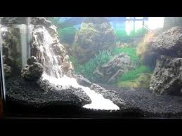 Waterfall Aquascape Tank 35 35 60 Airterjunpasir Youtube Aquascape Aquarium Aquascape Aquarium Landscape