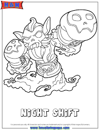 Skylanders Swap Force Undead Night Shift Coloring Page Coloring Pages Coloring Books Color