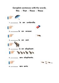 Demonstratives Interactive And Downloadable Worksheet You Can Do The Exercises Online Or Dow English Worksheets For Kids English Grammar Worksheets Worksheets
