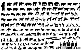 Animals Silhouettes Vector Eps Free Download Logo Icons Brand Animal Silhouette Silhouette Stencil Silhouette Vector
