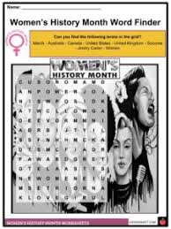 Every item on this page was chosen by a wo. Women S History Month 2020 Facts Worksheets Background For Kids