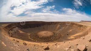 View Looking Out Over A Desert Crater Background, Barringer Crater, Great Meteor Crater, Arizona Background Image And Wallpaper for Free Download