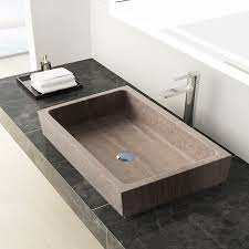 Simple and understated, this white basin does more than you think to this dainty and sunlit room. Lehi Marble Bathroom Vessel Sink Rectangle Modern