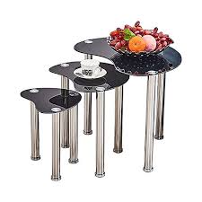 Find a wide selection of coffee and end tables at great value on athome.com, and buy them at your local at home store. Huiseneu 3 Nest Table Black Glass Small Side Table Sets Sofa Coffee Table Living Room Furniture End Table Vintage Nest Of Tables Black Buy Online In Angola At Angola Desertcart Com Productid 88210580