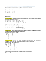 Check spelling or type a new query. Contoh Soal Metode Substitusi Cara Golden