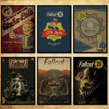 Download wallpapers fallout 76, poster, 4k. 1 Hd 46 Kind Fallout76 Fallout4 Video Game Poster Kraft Photo Paper Wallpaper Decoration 42 X 29 7cm 11 6 16 5 Inch Wish