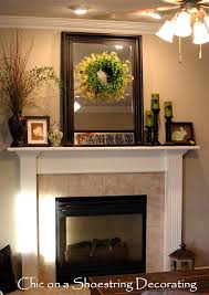 Easter Mantel On The Cheap Fireplace Mantle Decor Fireplace Decor Home Decor