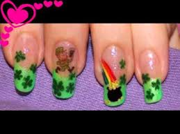 Today i have st patricks day nail design for you all. Irish Man And Shamrock Leaves Saint Patrick S Nail Art With Video Tutorial