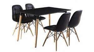 eames masa sandalye takimi siyah eames sandalye masa