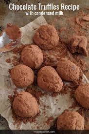 Chocolate Truffles With Condensed Milk Truffle Recipe Chocolate Condensed Milk Recipes Truffle Recipe