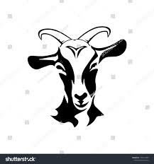 Black And White Goat Vector Black Goat Head Vector Symbol Silhouetteshead Goat Black Silhouettes Black Silhouette Vintage Business Cards Template Symbols