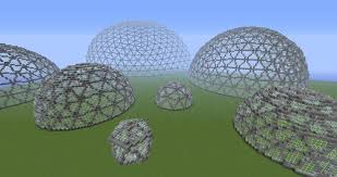 Minecraft is just full of cubes so its a mystery how to build a circle in minecraft and definately impossible knowing how to build a sphere . Geodesic Domes Minecraft Project Minecraft Projects Minecraft Minecraft Creations
