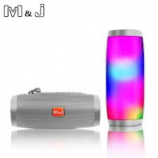 M J Portable Wireless Bluetooth Speaker With Led Light Geekyviews Wireless Speakers Bluetooth Bluetooth Speaker Speaker